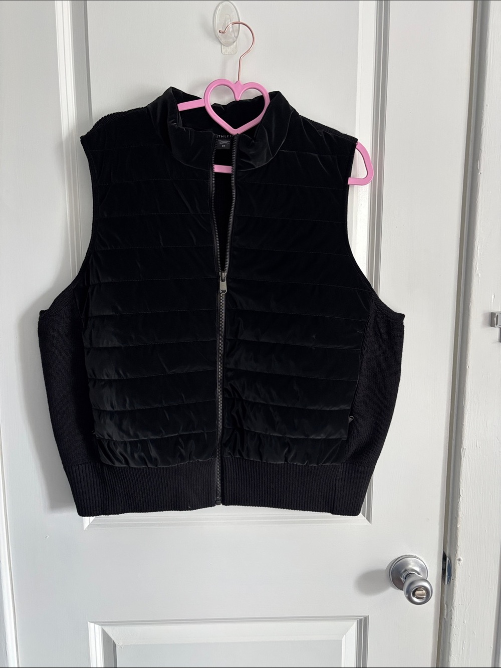 Athleta Black Quilted Puffer Vest